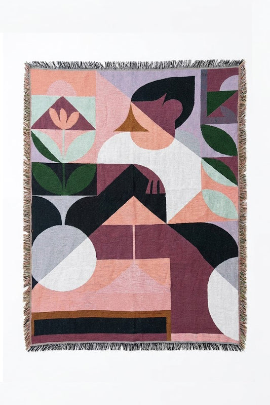 Cubist Art Throw Blanket